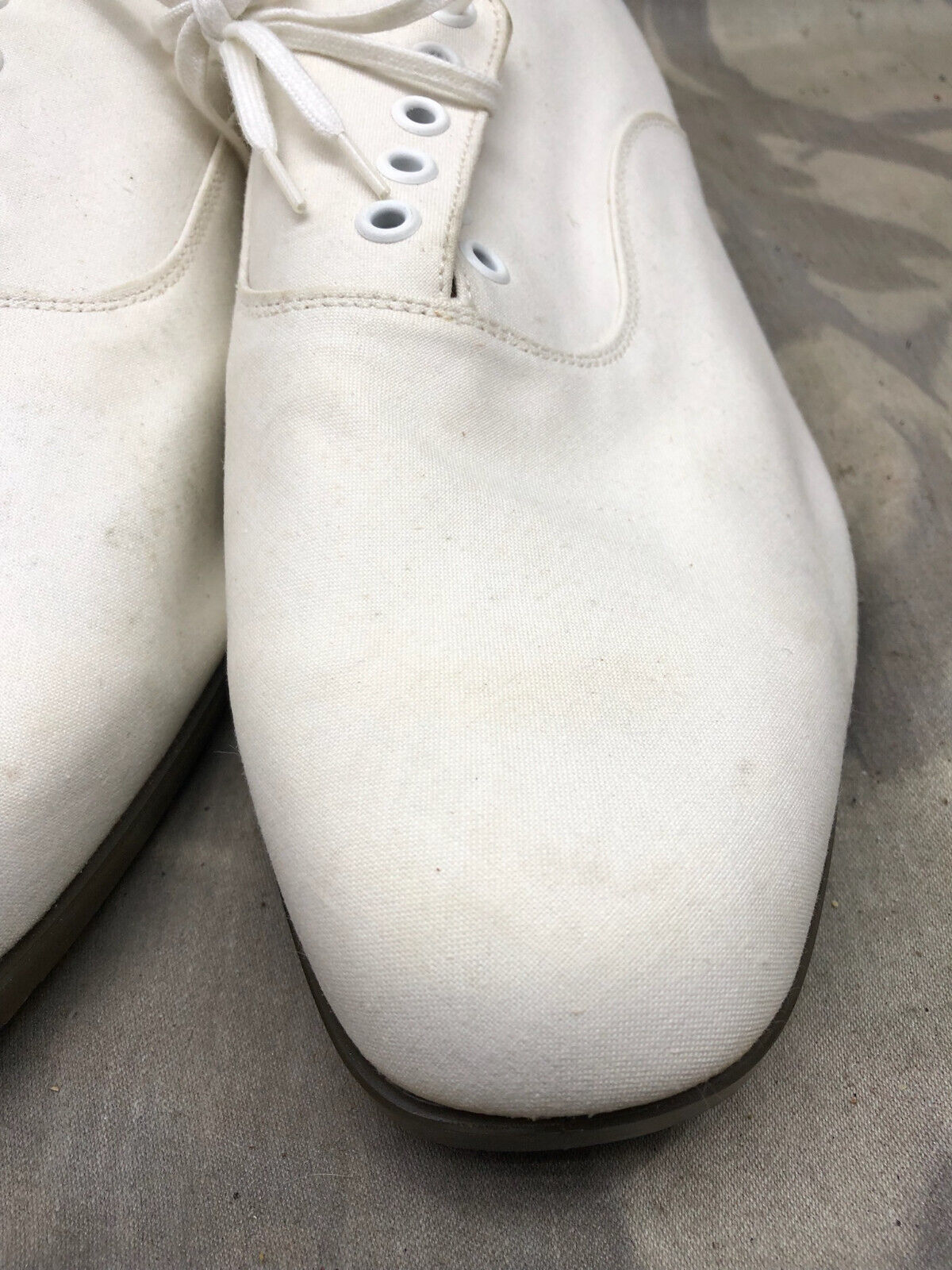 Genuine British Army Women's White Summer Shoes - WW2 Pattern - Size UK 12 L - The Militaria Shop