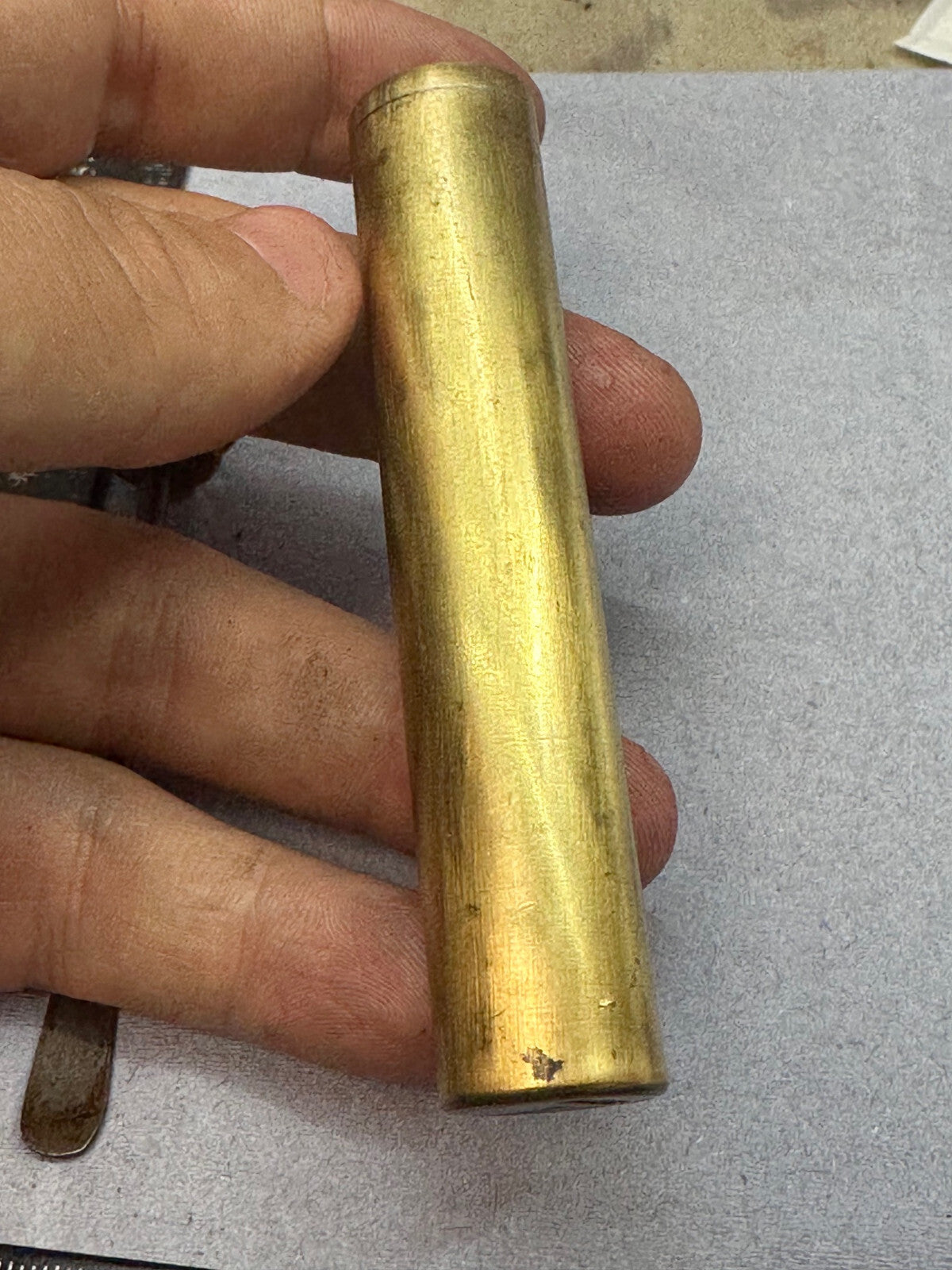 Original WW1 British Army SMLE Enfield Brass Oil Bottle - H.J&S - The Militaria Shop