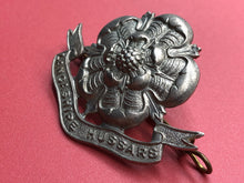 Load image into Gallery viewer, Original WW1 British Army Lancashire Hussars Cap Badge
