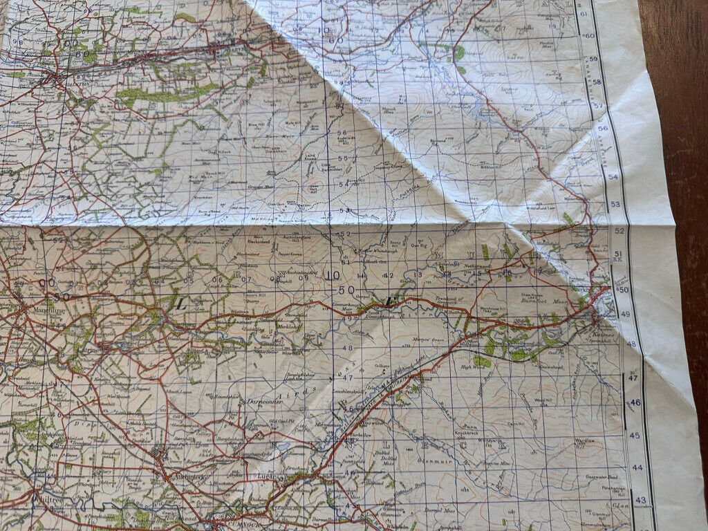 Original WW2 British Army GSGS OS Map of Scotland - Kilmarnock & Ayr - The Militaria Shop