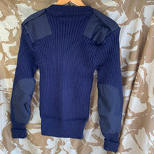 Load image into Gallery viewer, Genuine British RAF Royal Navy Blue Wool V-Neck Pullover Jersey - 94cm Chest
