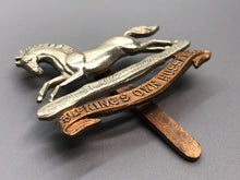 Load image into Gallery viewer, Original WW2 British Army 3rd Kings Own Hussars Regiment Cap Badge
