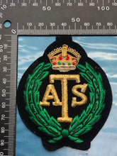 Load image into Gallery viewer, British Army Bullion Embroidered Blazer Badge - ATS Auxillary Territorial Servic
