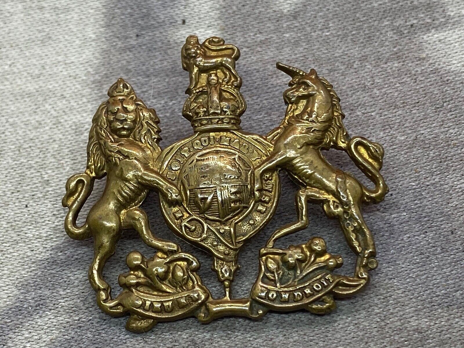 Original WW1 / WW2 British Army General Service Brass Collar Badge ...