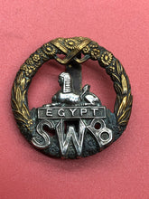 Load image into Gallery viewer, Original WW1 British Army Cap Badge - South Wales Borderers
