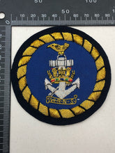 Lade das Bild in den Galerie-Viewer, British Navy Bullion Embroidered Blazer Badge - WRNS Women&#39;s Royal Naval Service
