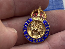 Load image into Gallery viewer, Original WW2 British Home Front Civil Defence Enamel Lapel Badge
