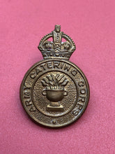 Charger l&#39;image dans la galerie, Original WW2 British Army Catering Corps Kings Crown Cap Badge
