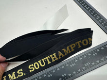 Load image into Gallery viewer, Genuine British Royal Navy H.M.S Southampton Cap Tally - Full Length - NOS
