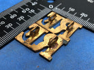 Original Pair of WW1/WW2 Brass British Army Shoulder Title - RE Royal Engineers - The Militaria Shop