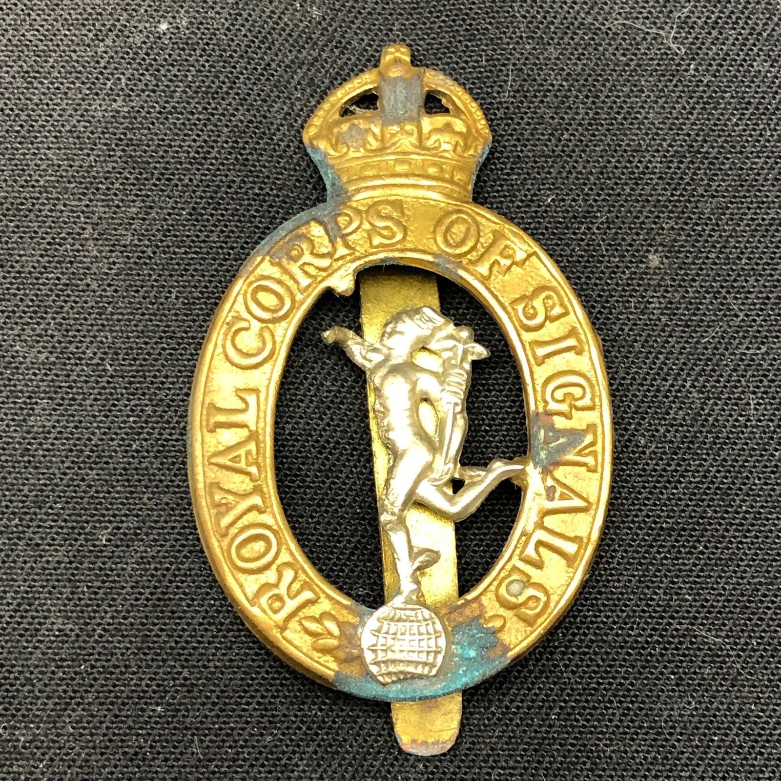 Original British Army Cap Badge - Royal Corps of Signals - The Militaria Shop