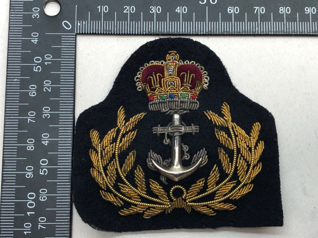 Original British Royal Navy Warrant Officers Cap Badge