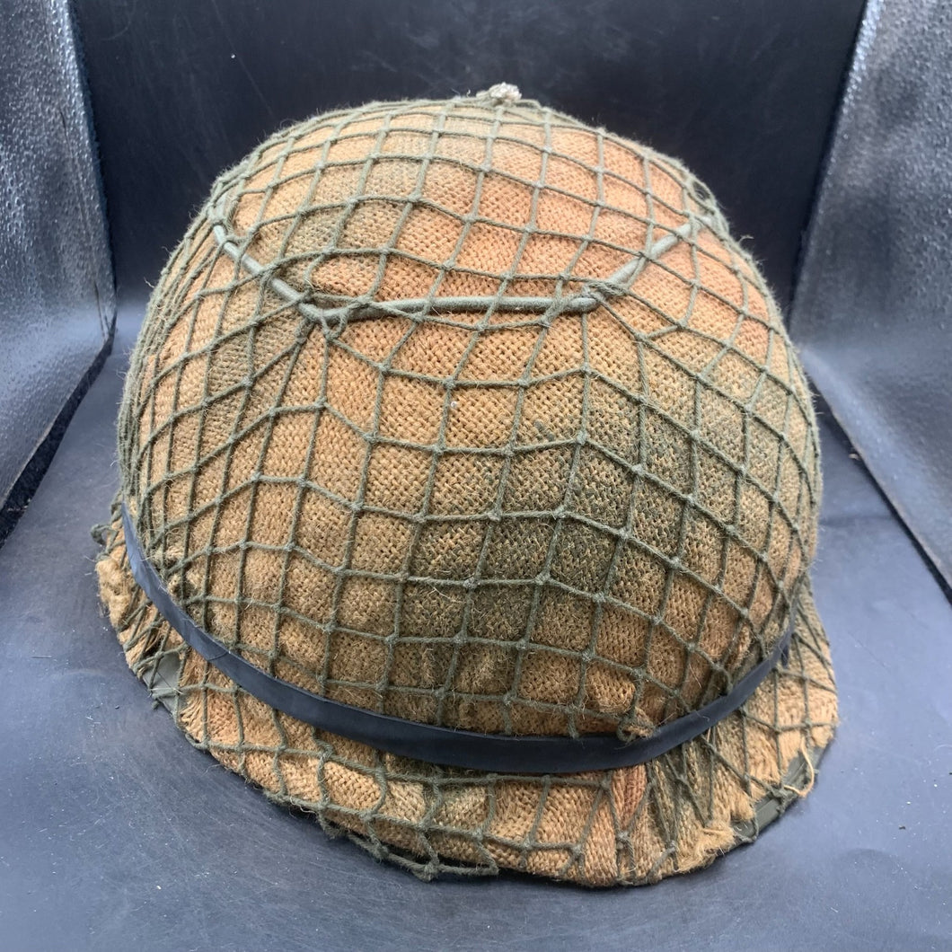 Genuine Dutch Army M53 Euroclone of US M1 Camouflaged Helmet & Liner Set - The Militaria Shop