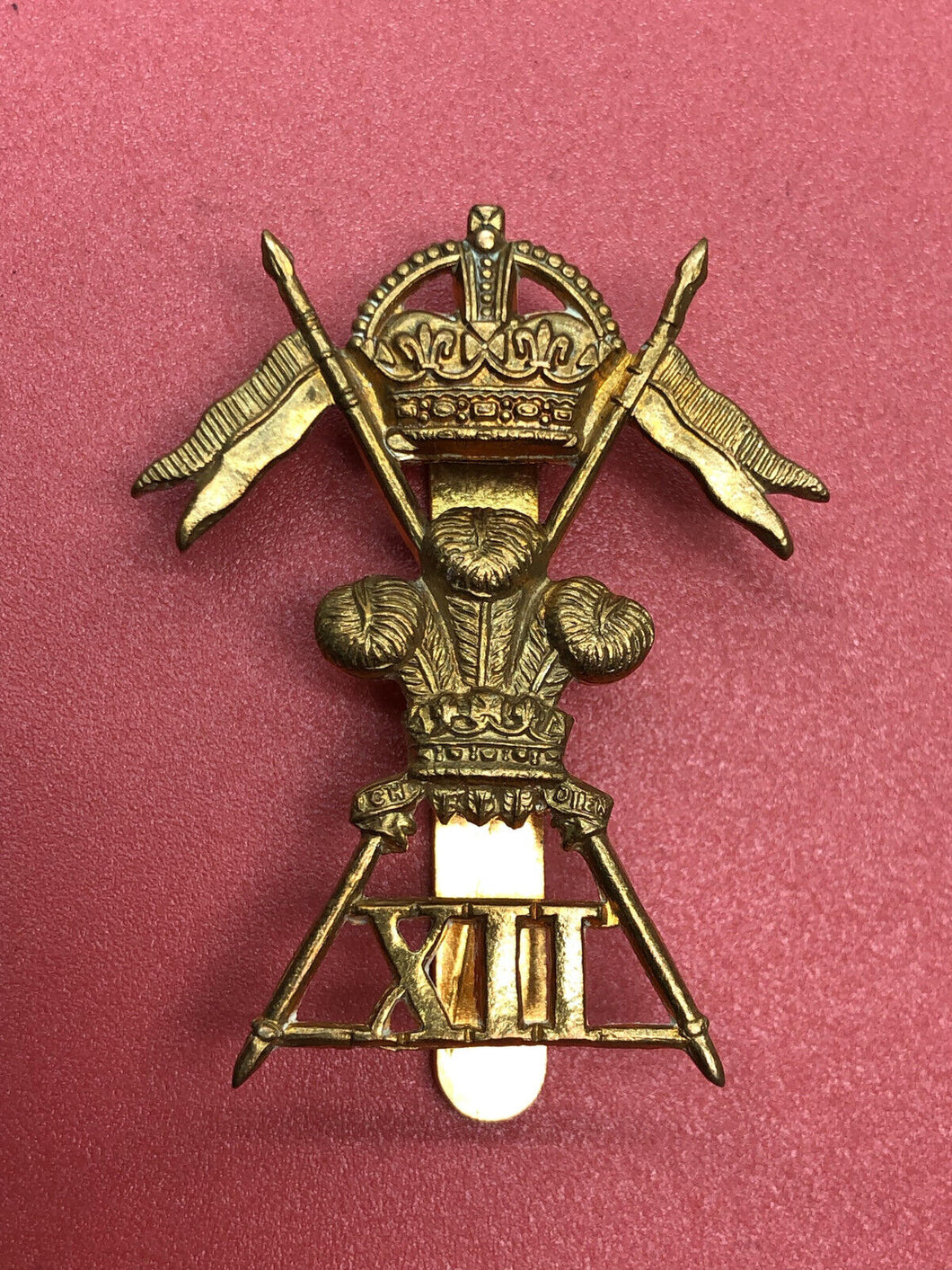 British Army Regimental Cap Badge - 12th Lancers