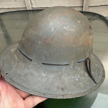 Load image into Gallery viewer, Original WW2 British Home Front Civillian Zuckerman Helmet &amp; Liner - 1941 Dated
