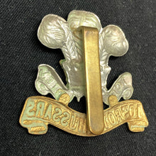 Load image into Gallery viewer, Original WW2 British Army Cap Badge - 10th Royal Hussars - The Militaria Shop
