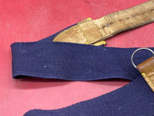 Load image into Gallery viewer, WW2 British Army Hussars Blue Canvas and Leather Belt with Fittings. 30 inch.
