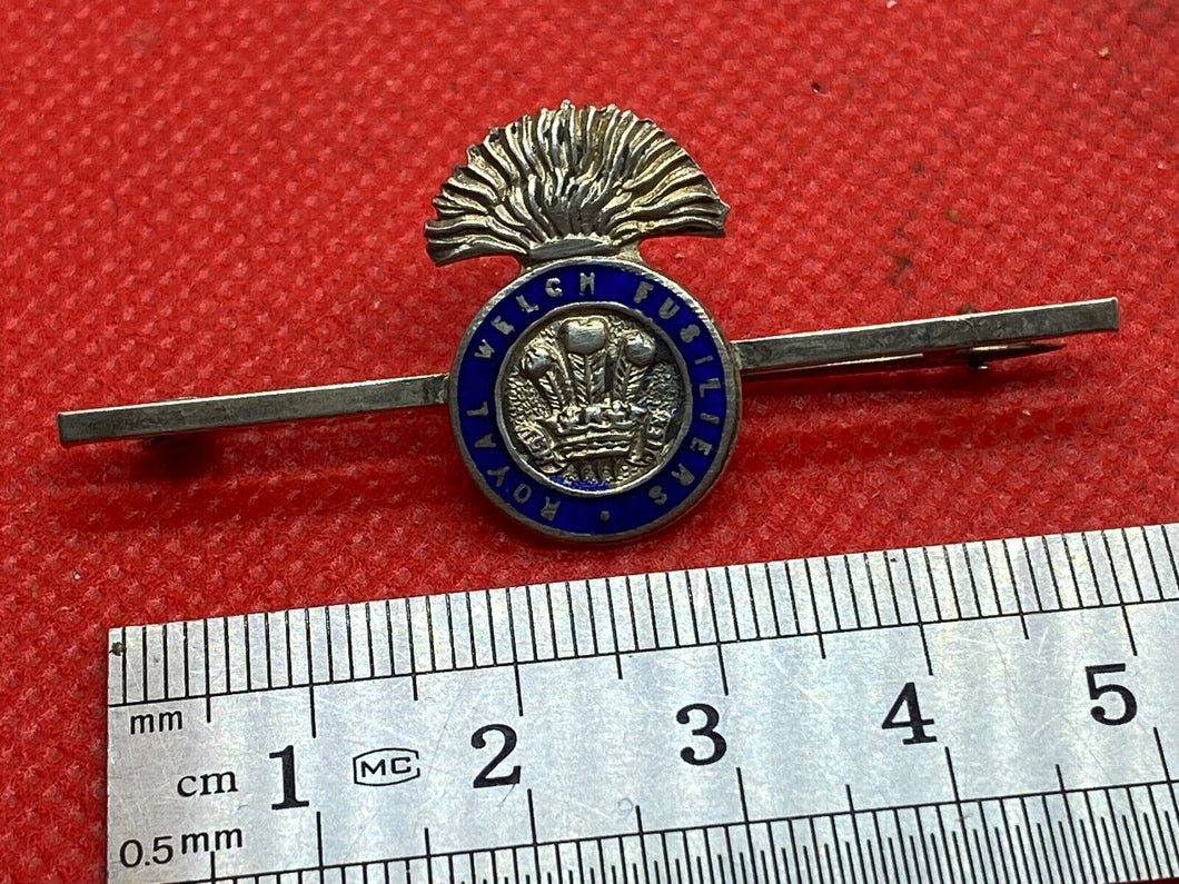 Original British Army Silver Marked, Royal Welsh Fusiliers Sweetheart Brooch