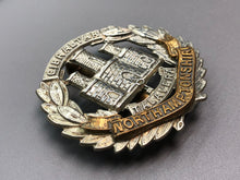 Load image into Gallery viewer, Original WW2 British Army Northamptonshire Regiment Cap Badge
