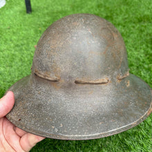 Charger l&#39;image dans la galerie, Original WW2 British Home Front Civillian Zuckerman Helmet &amp; Liner - 1941 Dated
