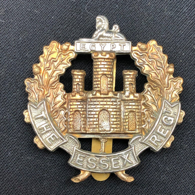 Genuine WW2 British Army Brass Cap Badge - Essex Regiment - The Militaria Shop