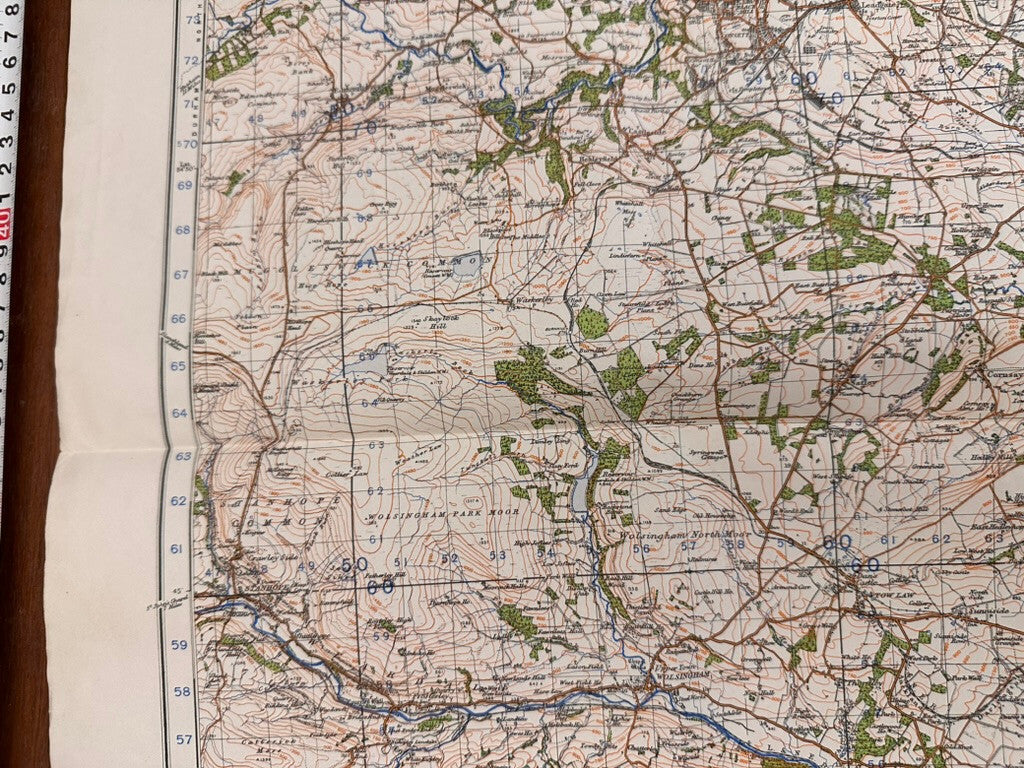 Original WW2 British Army GSGS OS Map of Great Britain - Durham & Sunderland - The Militaria Shop