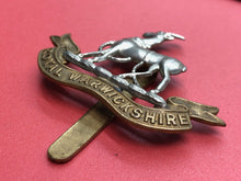 Load image into Gallery viewer, Original WW2 British Army Cap Badge - Royal Warwickshire Regiment
