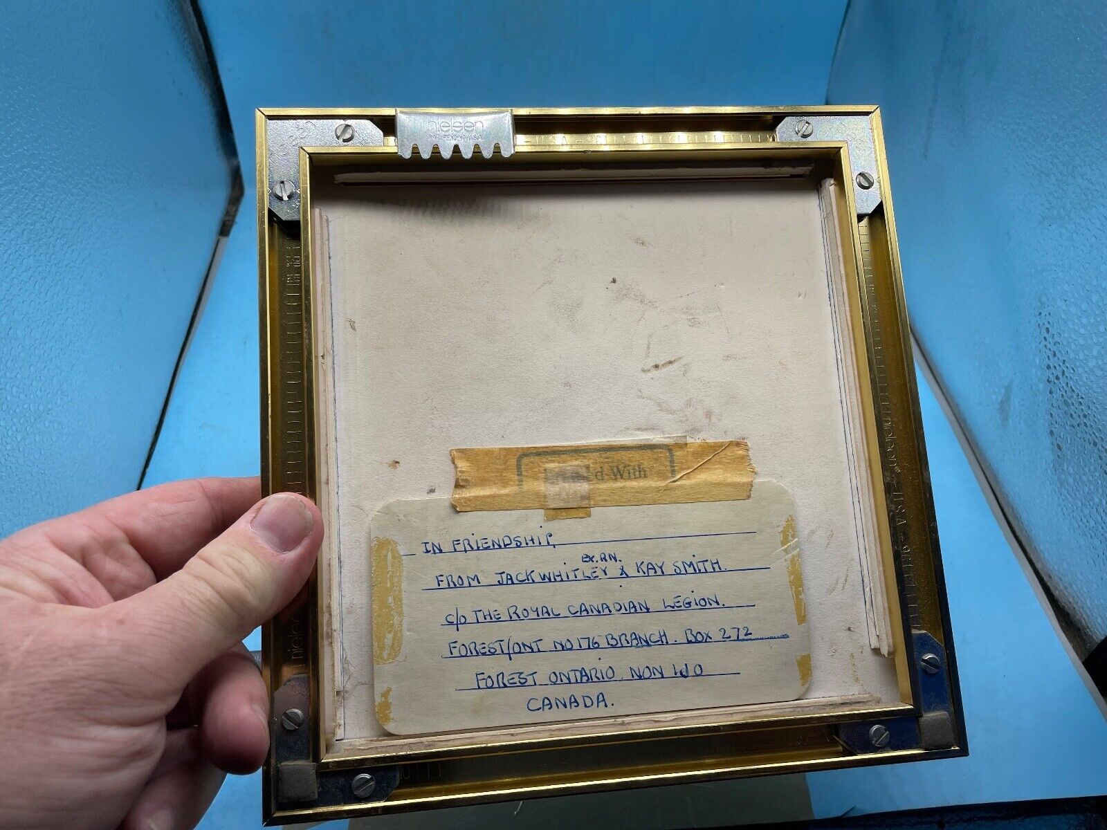 Original Royal Canadian Naval Association Framed Wall Badge - The Militaria Shop