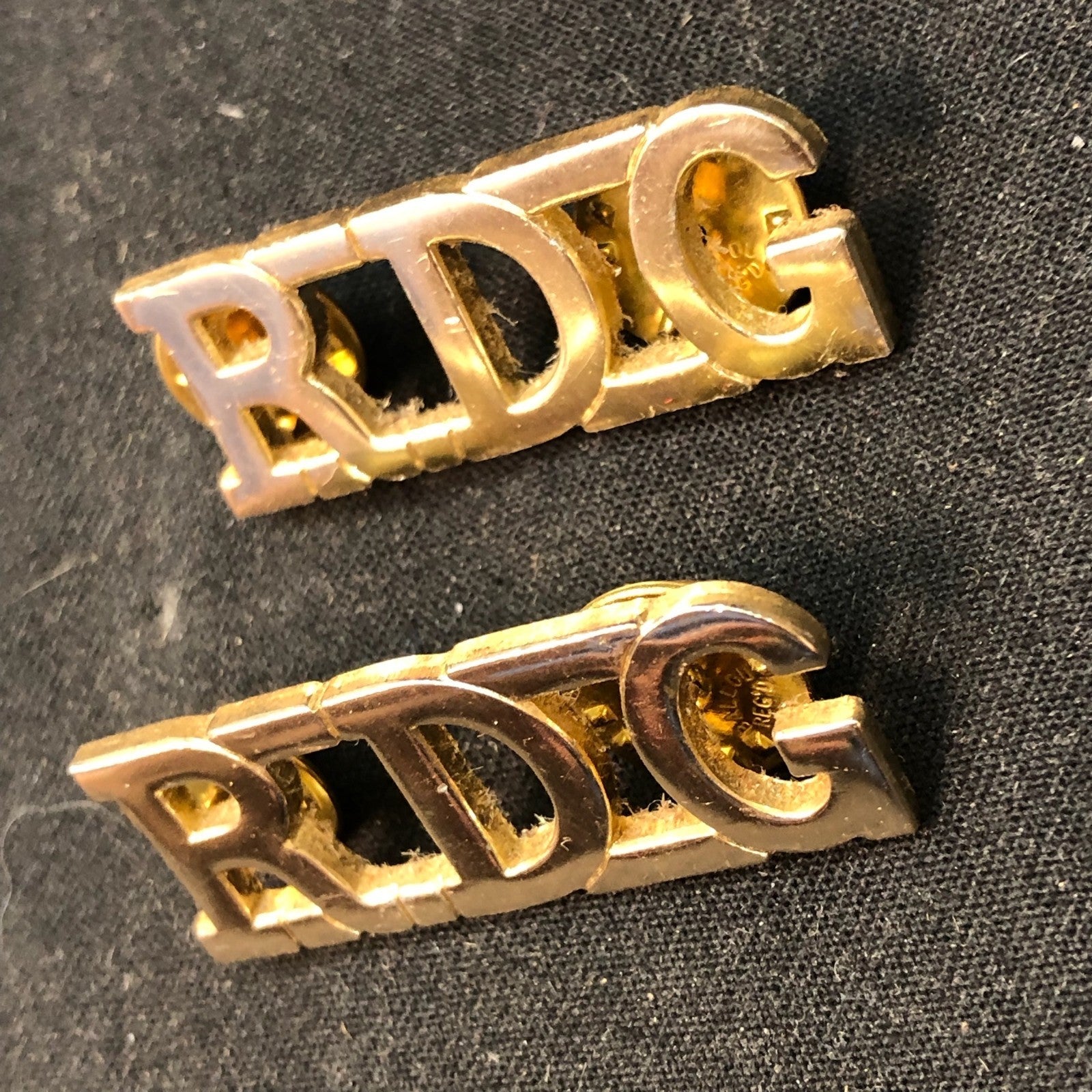 Original British Collar Badge Pair - Royal Dragoon Guards - The Militaria Shop