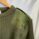 Vintage British Army OD Olive Green Pull Over Commando Jumper Wool - Size 100cm - The Militaria Shop