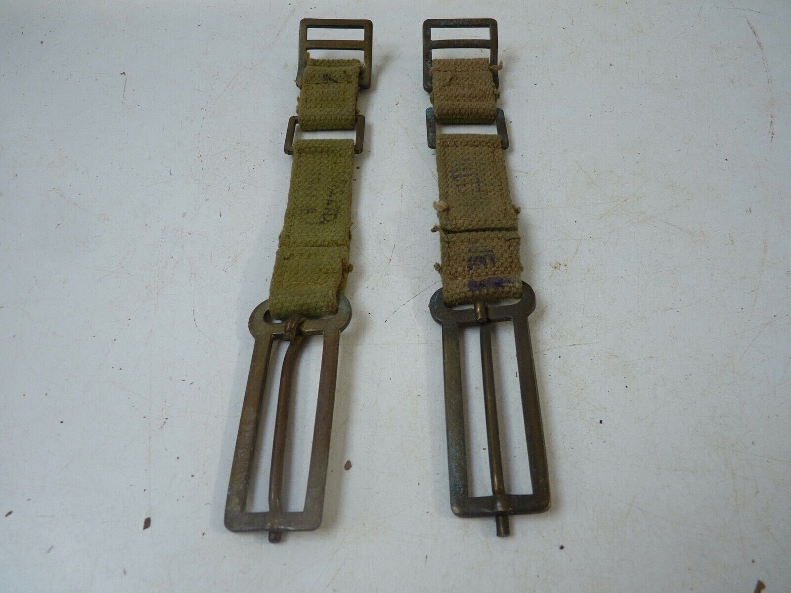 Genuine WW2 British Army 37 Pattern Webbing Brace Adaptors - Your choice of pair - The Militaria Shop