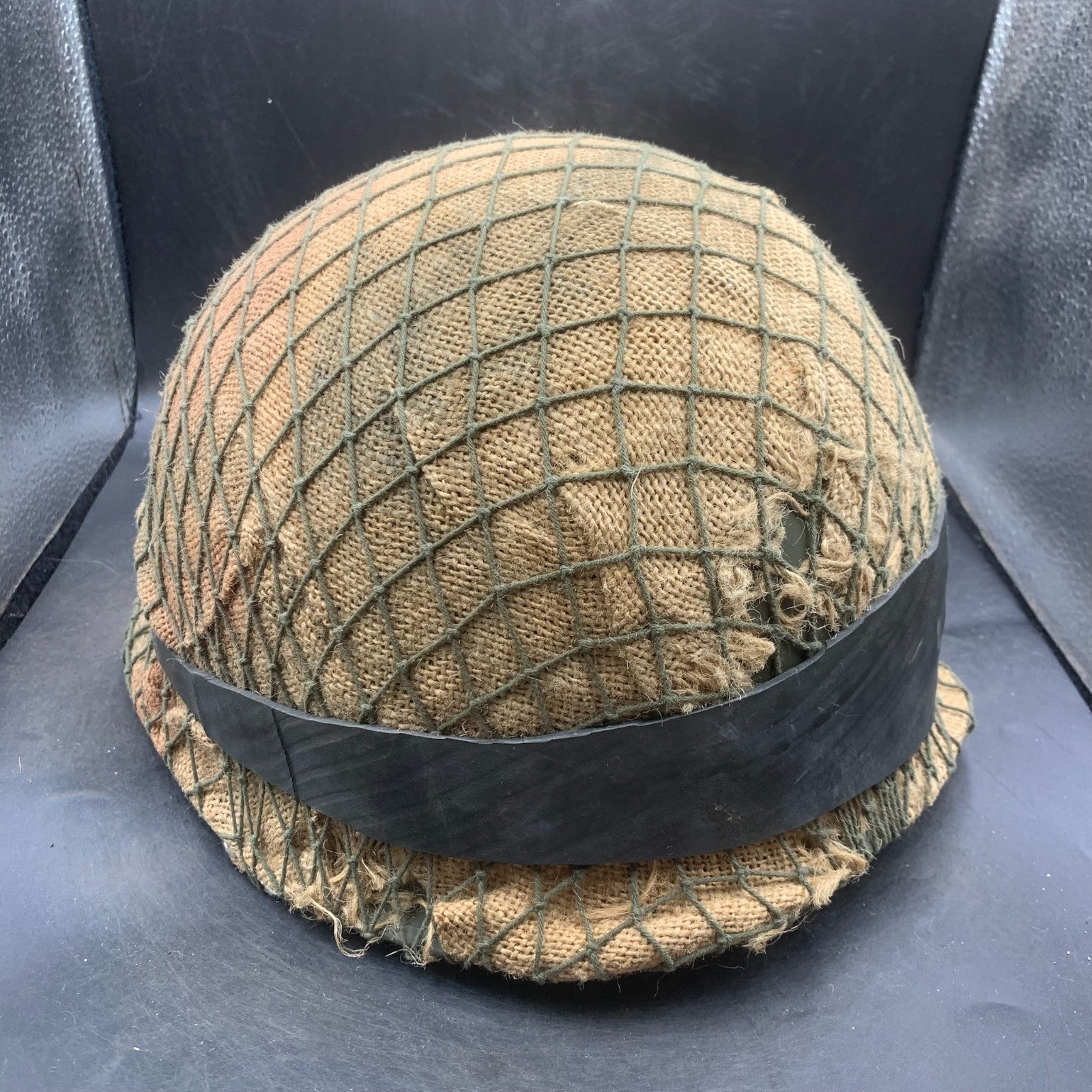 Genuine Dutch Army M53 Euroclone of US M1 Camouflaged Helmet & Liner Set - The Militaria Shop