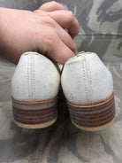Genuine British Army Women's White Summer Shoes - WW2 Pattern - Size UK 4.5 L - The Militaria Shop