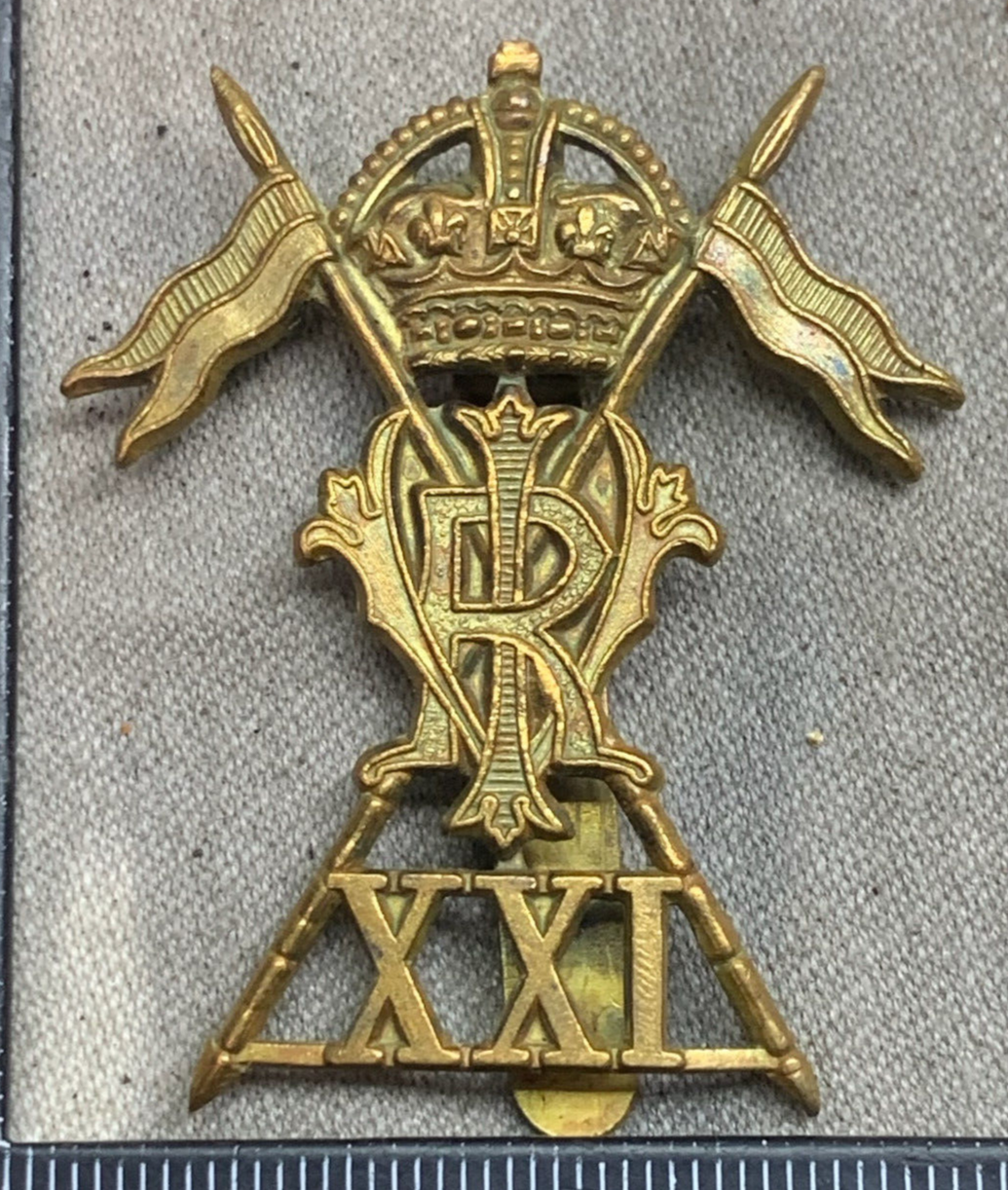 Original WW1 British Army 21st Lancers Cap Badge