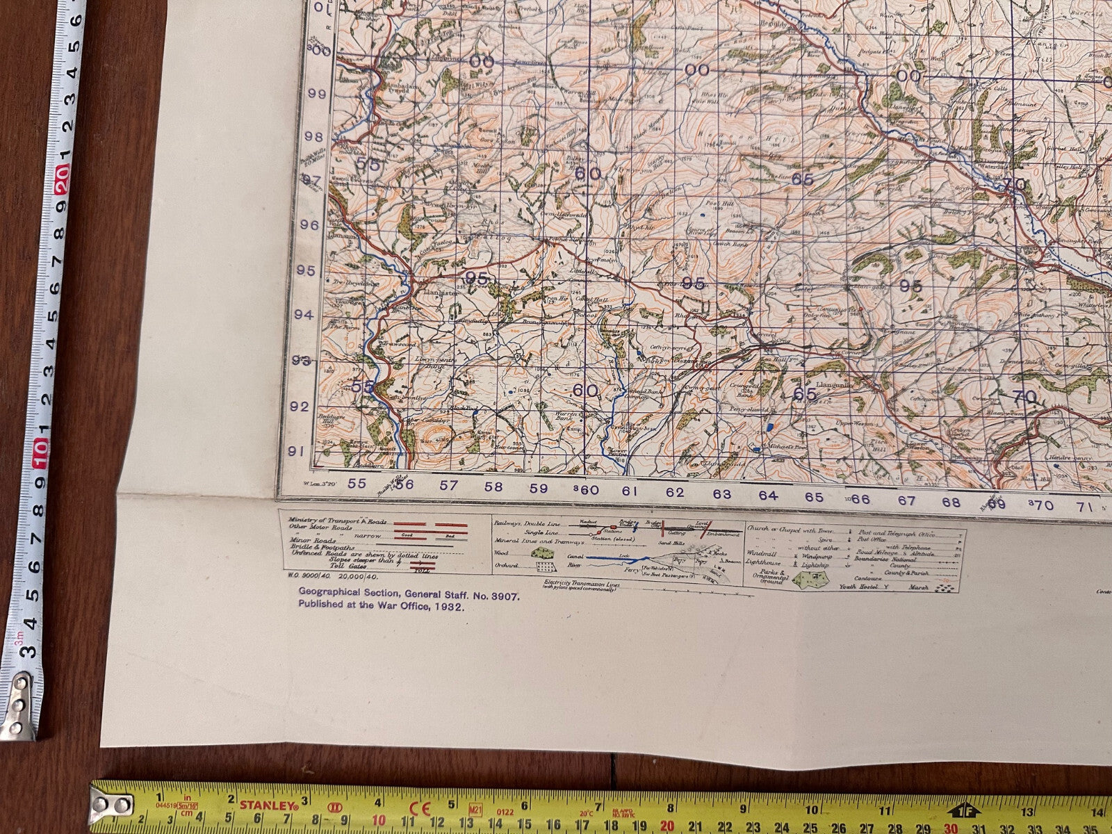 Original WW2 British Army GSGS OS Map of England - Bishop's Castle - The Militaria Shop