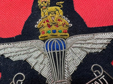 Load image into Gallery viewer, British Army Bullion Embroidered Blazer Badge - Parachute Regiment - Kings Crown
