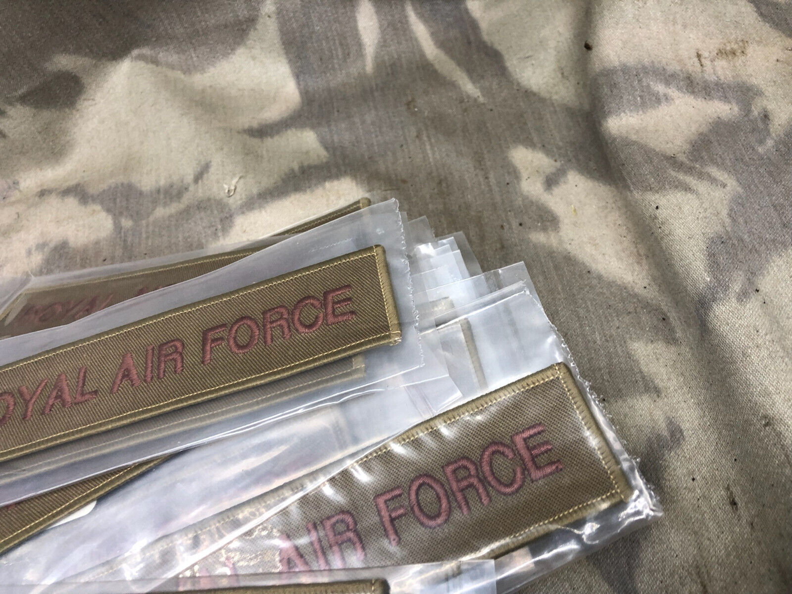 Royal Air Force Issue Subdued Desert Tan Branch Tape RAF Regiment- NEW OLD STOCK - The Militaria Shop