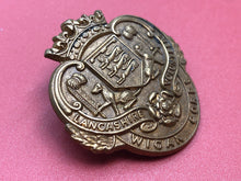 Load image into Gallery viewer, Original WW1 British Army Cap Badge - Lancashire Volunteers Wigan Corps
