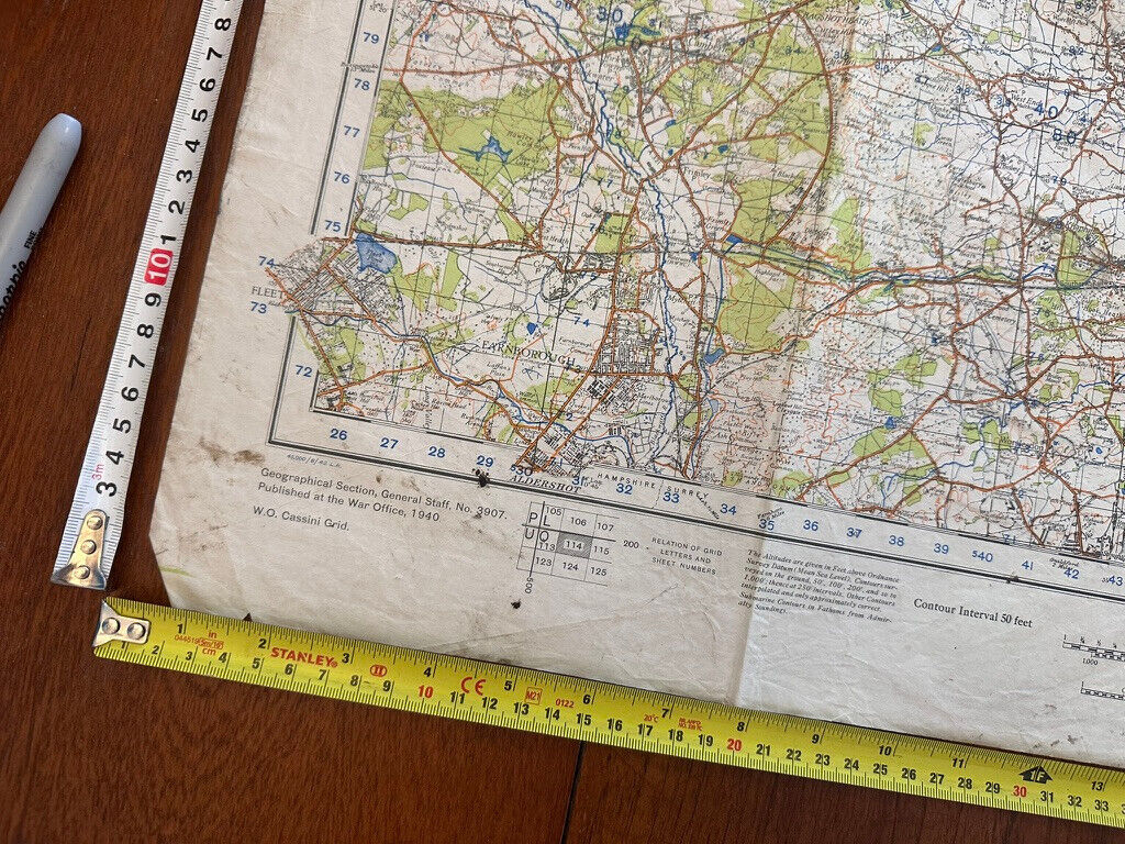 Original WW2 British Army OS Map of Great Britain - Windsor - The Militaria Shop