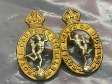 Load image into Gallery viewer, Original WW2 British Army Royal Corps of Signals Collar Badges
