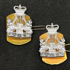 Original British Collar Badge Pair - The Army Junior School Of Music - The Militaria Shop