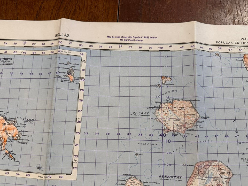 Original WW2 British Army GSGS Map of Scotland - Sollas - The Militaria Shop