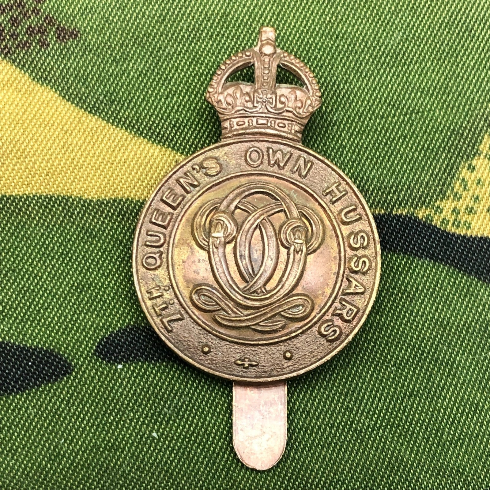 Original WW1 British Cap Badge - 7th Queen's Own Hussars - The Militaria Shop