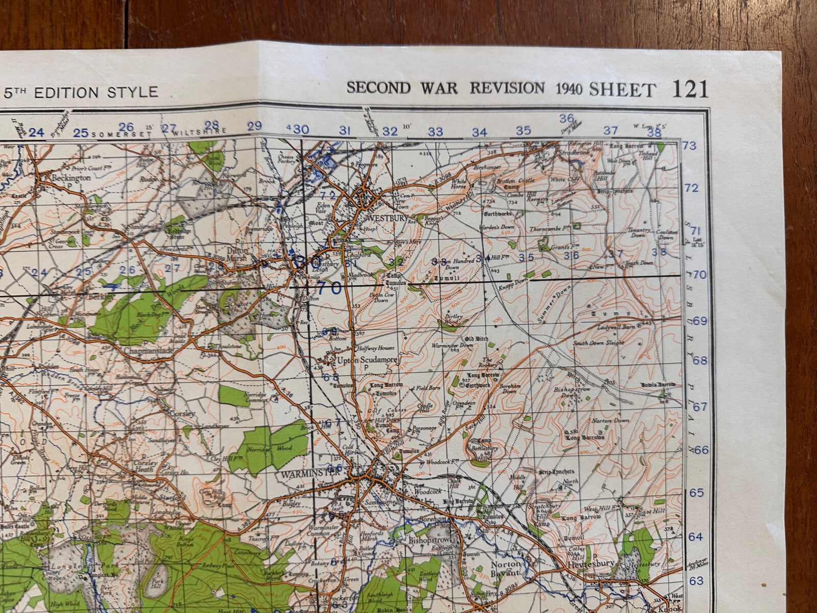 Original WW2 British Army GSGS OS Map of England - Wells & Frome - The Militaria Shop