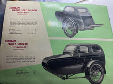 Load image into Gallery viewer, Original 1955 Sunbeam Motorcycle Sales Brochure &amp; Price List
