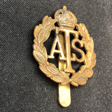 Load image into Gallery viewer, Original WW2 British Army Cap Badge - Auxiliary Territorial Service - The Militaria Shop
