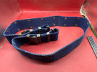 Interesting Large Size Blue Canvas Military Belt in Good Condition - Approx 44" - The Militaria Shop