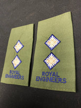 Load image into Gallery viewer, Genuine British Army Royal Engineers Rank Slides, Olive Green, (Lt) - The Militaria Shop
