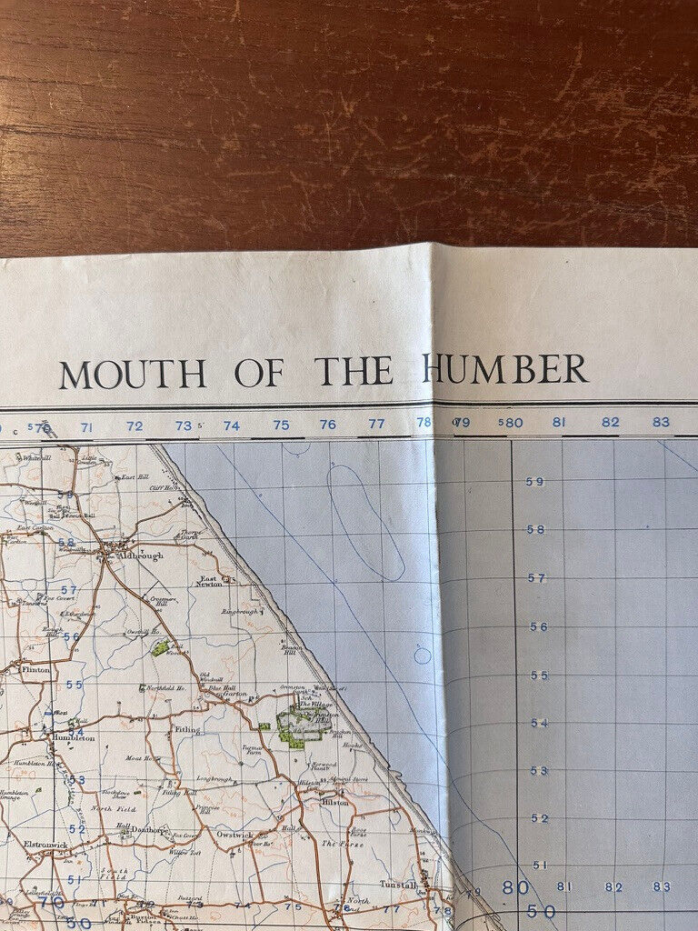 Original WW2 British Army GSGS OS Map of England & Wales - Mouth of the Humber - The Militaria Shop