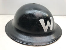 Charger l&#39;image dans la galerie, Original WW2 British Home Front Wardens Helmet - Repainted
